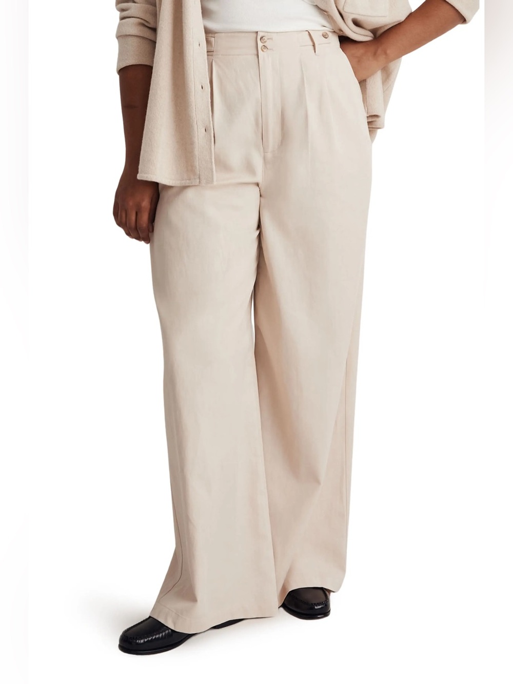 Madewell The Harlow Wideleg Pant Drapey Sz 14 Work Minimalist Plus